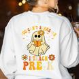 You Can't Scare Me I Teach Pre-K Halloween Teacher Ghost Women's Sweatshirt Back Print White You Can't Scare Me I Teach Pre-K Halloween Teacher Ghost Women's Sweatshirt Back Print White