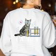 Cation Chemistry Humor Science Teacher Cat Pun Women's Sweatshirt Back Print White Cation Chemistry Humor Science Teacher Cat Pun Women's Sweatshirt Back Print White
