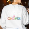 Chaos Coordinator Teacher Student Back To School 2025 Women's Sweatshirt Back Print White