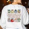 Childcare Is My Jam Child Care Teacher School Psychologist Women's Sweatshirt Back Print White Childcare Is My Jam Child Care Teacher School Psychologist Women's Sweatshirt Back Print White