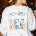Childcare Teacher Negotiate With Toddlers Daycare Provider Women's Sweatshirt Back Print White Childcare Teacher Negotiate With Toddlers Daycare Provider Women's Sweatshirt Back Print White