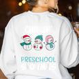 Chillin' With My Preschool Snowmies Teacher Christmas Men Women Kids Women's Sweatshirt Back Print White Chillin' With My Preschool Snowmies Teacher Christmas Men Women Kids Women's Sweatshirt Back Print White