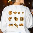 Chocolate Cookie Quick Math Fraction Math Teachers For Men Women Girls Kids Women's Sweatshirt Back Print White