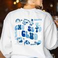 Choose To Include Inclusion Matters Autism Awareness Teacher Women's Sweatshirt Back Print White