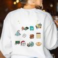 Christmas 12 Days Of Math Math Teacher Xmas STEM STEMS Women's Sweatshirt Back Print White