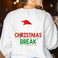 Is It Christmas Break Yet Teacher Xmas Winter Saying Women's Sweatshirt Back Print White Is It Christmas Break Yet Teacher Xmas Winter Saying Women's Sweatshirt Back Print White
