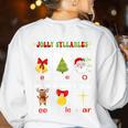 Christmas Reading Teacher Syllable Types Reading Teacher Women's Sweatshirt Back Print White Christmas Reading Teacher Syllable Types Reading Teacher Women's Sweatshirt Back Print White