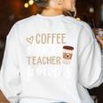 Coffee Gives Me Teacher Powers Teacher Women's Sweatshirt Back Print White Coffee Gives Me Teacher Powers Teacher Women's Sweatshirt Back Print White