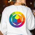 Color Wheel Palette Shirt Artist Painter Art Teacher Tshirt Women's Sweatshirt Back Print White