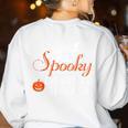 Computer Teacher Halloween Spooky Men Women Kids Women's Sweatshirt Back Print White
