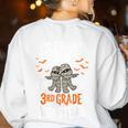 Creepin It Real With My 3rd Grade Monsters Halloween Teacher Women's Sweatshirt Back Print White