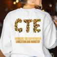 CTE Teacher Middle School High School Teach Career Men Women Women's Sweatshirt Back Print White CTE Teacher Middle School High School Teach Career Men Women Women's Sweatshirt Back Print White