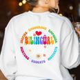 Cultivando Bilingues Dual Language Bilingual Team Teacher Women's Sweatshirt Back Print White Cultivando Bilingues Dual Language Bilingual Team Teacher Women's Sweatshirt Back Print White