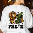 Cute Camo Pre K Back To School Teacher Kid Preschool Women's Sweatshirt Back Print White
