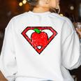 Cute Distressed Super Teacher Superhero Apple Shirt Women's Sweatshirt Back Print White Cute Distressed Super Teacher Superhero Apple Shirt Women's Sweatshirt Back Print White