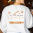 Cute Ghosts Pre-K Boo Crew Teachers Halloween Party Team For Men Women Kids Women's Sweatshirt Back Print White