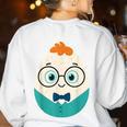 Cute Good Egg Teacher Halloween Costume Food Group Women's Sweatshirt Back Print White Cute Good Egg Teacher Halloween Costume Food Group Women's Sweatshirt Back Print White