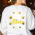 Cute I Teach The Cutest Bees In The Beehive Teacher's Day For Men Women Kids Women's Sweatshirt Back Print White Cute I Teach The Cutest Bees In The Beehive Teacher's Day For Men Women Kids Women's Sweatshirt Back Print White