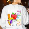Cute Teach Love And Inspire Men Women Teacher Women's Sweatshirt Back Print White