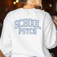 Cute Wildflower School Psych Teacher School Psychologist Women's Sweatshirt Back Print White Cute Wildflower School Psych Teacher School Psychologist Women's Sweatshirt Back Print White