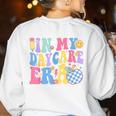 In My Daycare Era Groovy Teacher Daycare First Day Of School Women's Sweatshirt Back Print White In My Daycare Era Groovy Teacher Daycare First Day Of School Women's Sweatshirt Back Print White