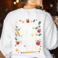 Daycare Provider Infant Teacher Quotes Toddler Teaching Women's Sweatshirt Back Print White