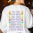 Daycare Provider Daycare Teacher Childcare Provider Women's Sweatshirt Back Print White Daycare Provider Daycare Teacher Childcare Provider Women's Sweatshirt Back Print White