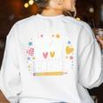 Daycare Provider Toddler Teaching Infant Room Teacher Women's Sweatshirt Back Print White Daycare Provider Toddler Teaching Infant Room Teacher Women's Sweatshirt Back Print White