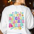In My Daycare Teacher Era Daycare Provider Kids Women's Sweatshirt Back Print White In My Daycare Teacher Era Daycare Provider Kids Women's Sweatshirt Back Print White