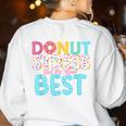 Donut Stress Just Do Your Best Teachers Testing Day For Men Women Girls Kids Women's Sweatshirt Back Print White Donut Stress Just Do Your Best Teachers Testing Day For Men Women Girls Kids Women's Sweatshirt Back Print White