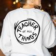 Dr Seuss Teacher Of All Things Red Emblem Women's Sweatshirt Back Print White Dr Seuss Teacher Of All Things Red Emblem Women's Sweatshirt Back Print White