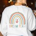 Dream Team Special Education Teacher ED SPED Squad Rainbow Women's Sweatshirt Back Print White