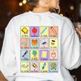 Dual Language Crew Bilingual Spanish Teacher Back To School For Men Women Women's Sweatshirt Back Print White Dual Language Crew Bilingual Spanish Teacher Back To School For Men Women Women's Sweatshirt Back Print White