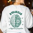 Dyslexia A Different Perspective Dyslexia Specialist Teacher Women's Sweatshirt Back Print White Dyslexia A Different Perspective Dyslexia Specialist Teacher Women's Sweatshirt Back Print White