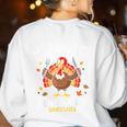 Lets Eat Kids Punctuation Saves Lives Thanksgiving Teacher Women's Sweatshirt Back Print White Lets Eat Kids Punctuation Saves Lives Thanksgiving Teacher Women's Sweatshirt Back Print White