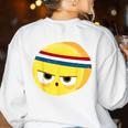 The Eggcellent Athlete Good Egg Teacher Halloween Food Group Women's Sweatshirt Back Print White
