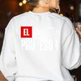 El Professor Money Costume Profesor Glasses Men Teacher Gift Women's Sweatshirt Back Print White