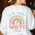 ELA English Teacher Women's Sweatshirt Back Print White ELA English Teacher Women's Sweatshirt Back Print White