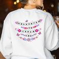 Enchanted To Teach You Bracelet Teacher Back To School Women's Sweatshirt Back Print White Enchanted To Teach You Bracelet Teacher Back To School Women's Sweatshirt Back Print White