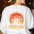 English Teacher Matching This Is My Scary Halloween Costume Women's Sweatshirt Back Print White