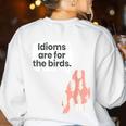 English Teachers Idiom Joke Grammar Police Literature Lovers Men Women Girls Kids Women's Sweatshirt Back Print White English Teachers Idiom Joke Grammar Police Literature Lovers Men Women Girls Kids Women's Sweatshirt Back Print White