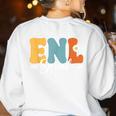 ENL Squad Back To School Teachers Students ENL Crew Men Women Girls Kids Women's Sweatshirt Back Print White