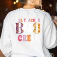 ESL Teacher Boo Crew Halloween Costume Women's Sweatshirt Back Print White ESL Teacher Boo Crew Halloween Costume Women's Sweatshirt Back Print White