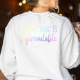 Everything Is Figureoutable Teacher Motivational - -Adults Small Short Sleeve Crew Collar Modern Fun Vacation Cotton Polyester Machine Wash Women's Sweatshirt Back Print White