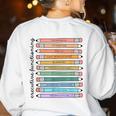 Executive Functioning Skills Back To School Sped Teacher SLP Women's Sweatshirt Back Print White