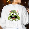 Eye Survived 100 Days Of School Monster Lover Teacher Kids Women's Sweatshirt Back Print White Eye Survived 100 Days Of School Monster Lover Teacher Kids Women's Sweatshirt Back Print White