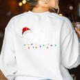 FA LA8 Christmas Santa Fa La Math Teacher Student Women's Sweatshirt Back Print White