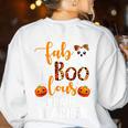 Faboolous INFANT Teacher Halloween Women's Sweatshirt Back Print White Faboolous INFANT Teacher Halloween Women's Sweatshirt Back Print White