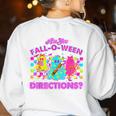Are You Fall-O-Ween Directions Teacher Ghost Halloween Women's Sweatshirt Back Print White Are You Fall-O-Ween Directions Teacher Ghost Halloween Women's Sweatshirt Back Print White