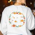 Fall Special Education Teacher Pumpkin Autumn Halloween Women's Sweatshirt Back Print White